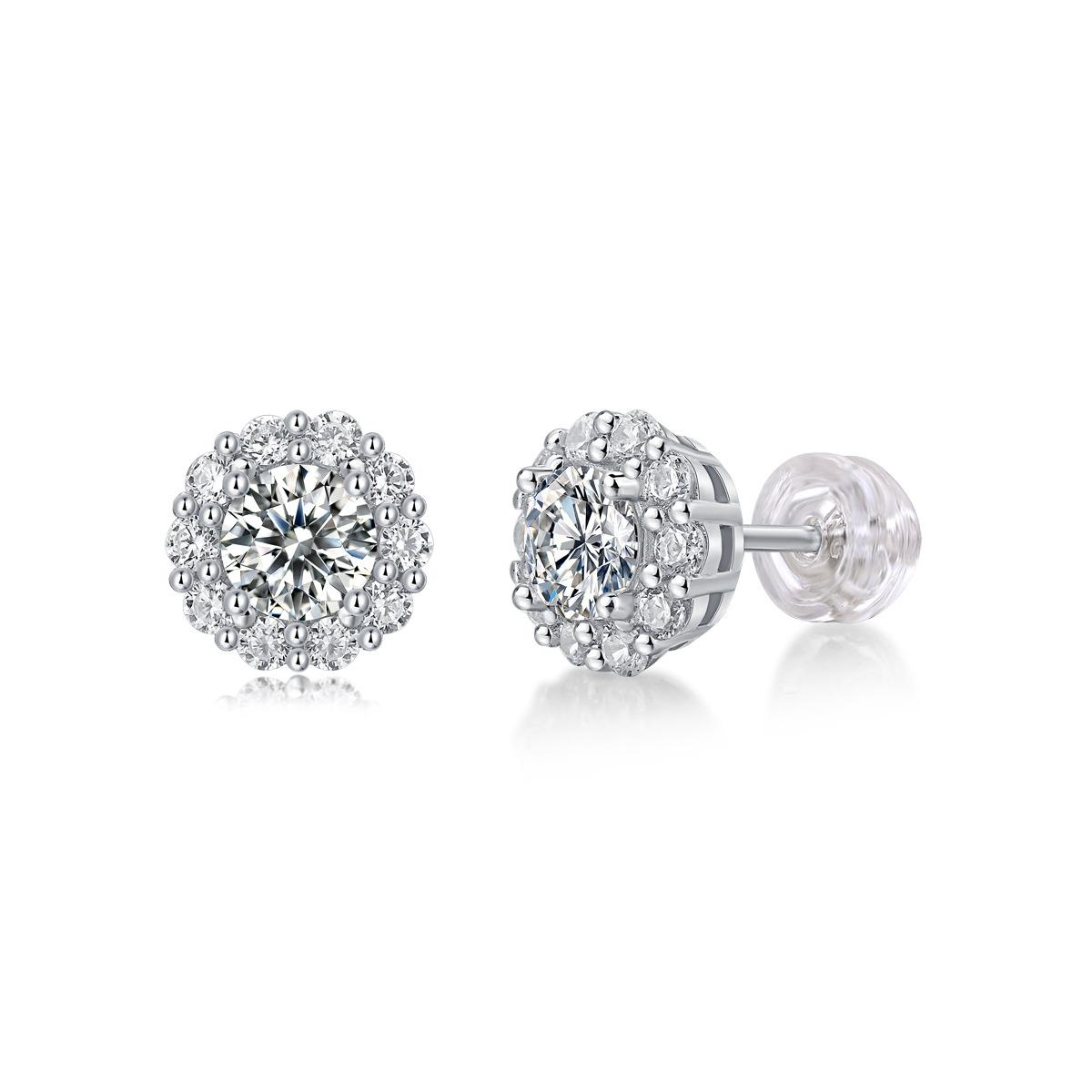 0.5ct Moissanite Solitaire Stud Earrings
