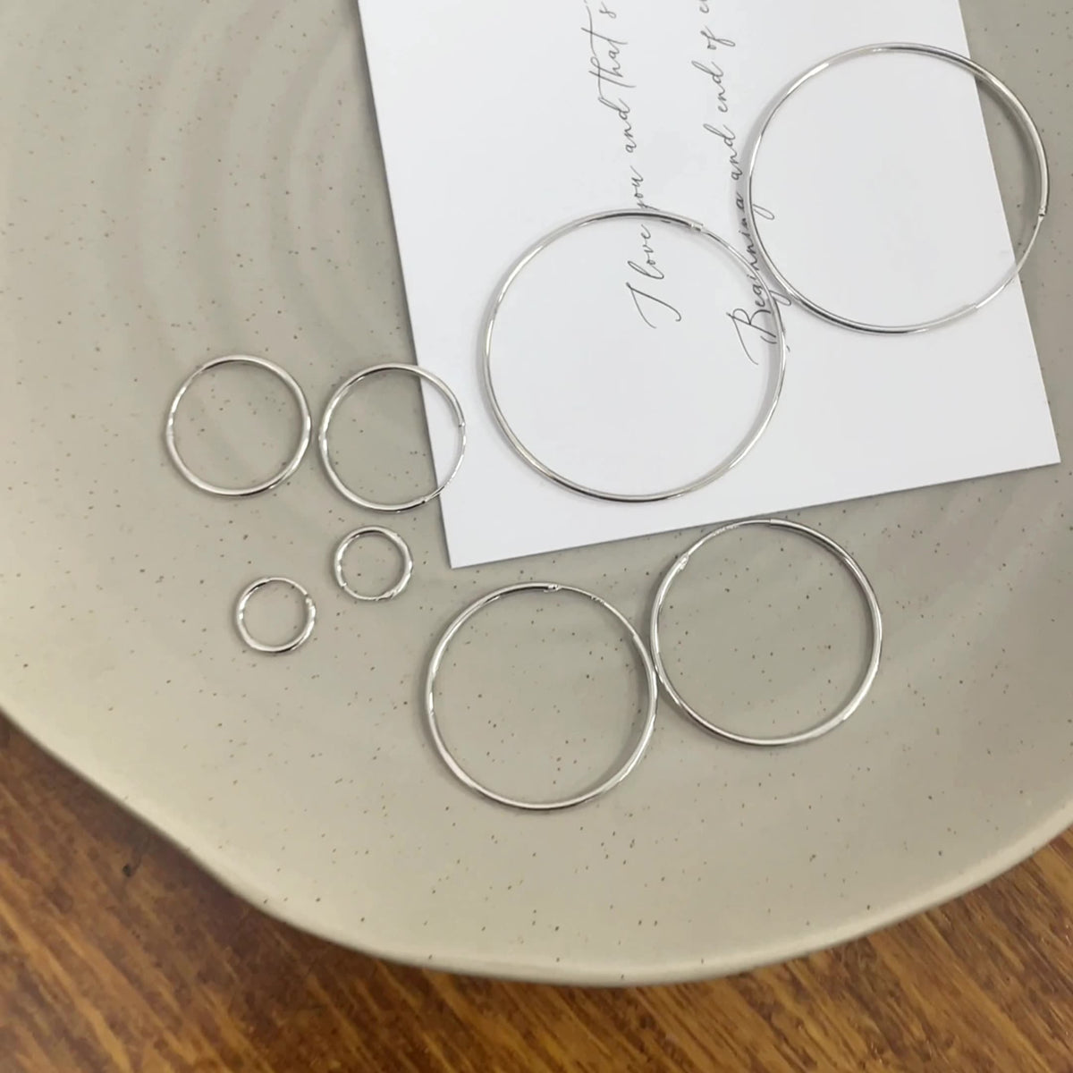 Plain ring earrings