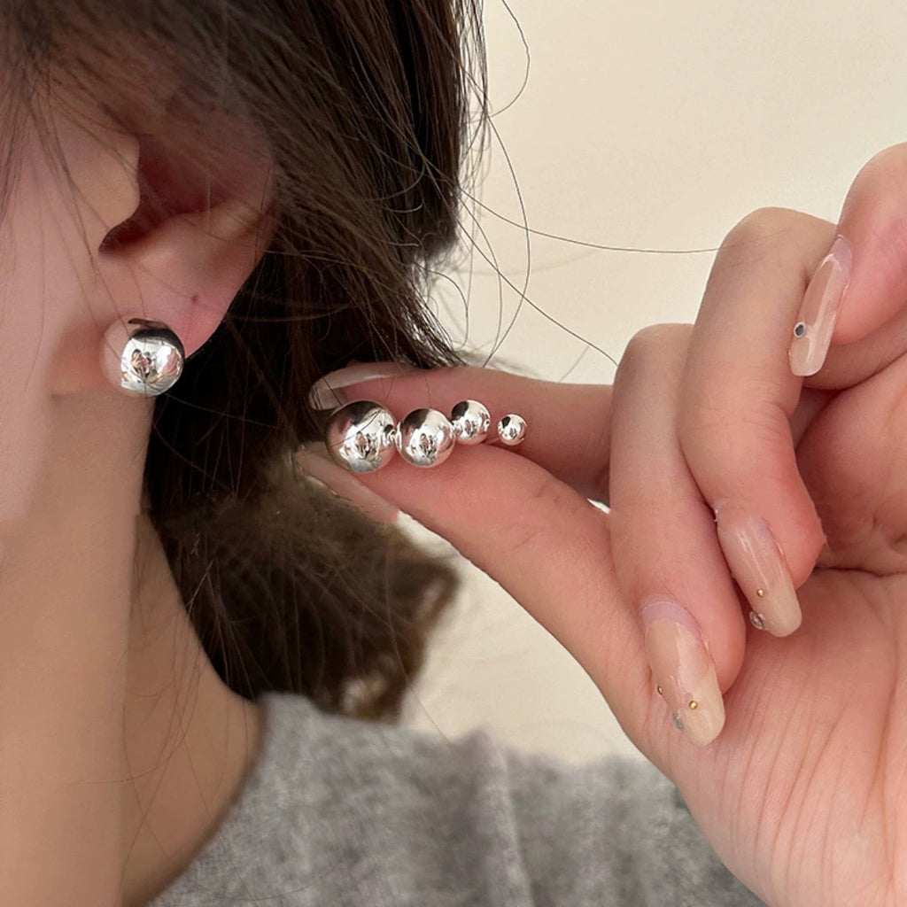 925 sterling silver earrings - silvery