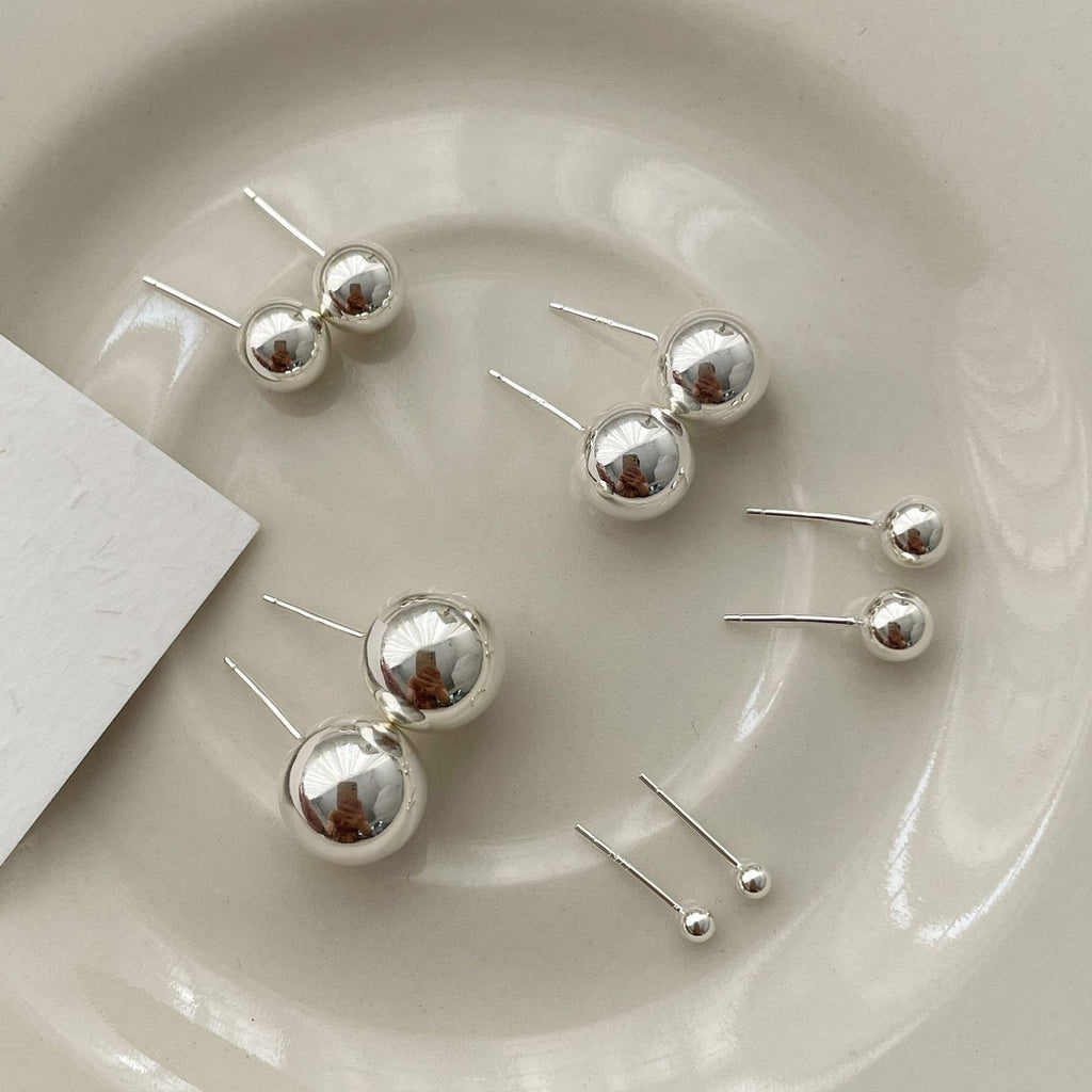 925 sterling silver earrings - silvery
