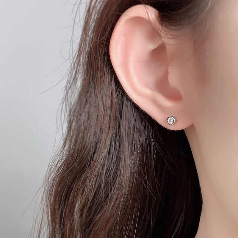 925 sterling silver earrings with sparkling zirconium