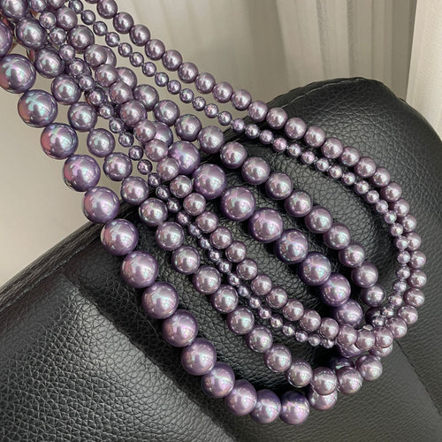 925 sterling silver purple pearl necklace