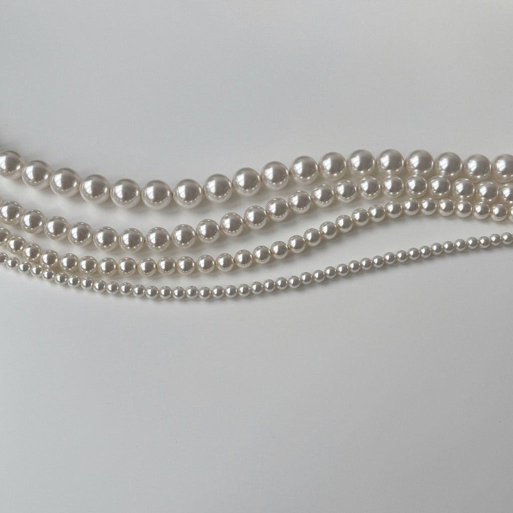 S925 pure silver artificial pearl necklace