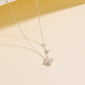 925 Sterling Silver Four-Leaf Clover Zirconia Necklace