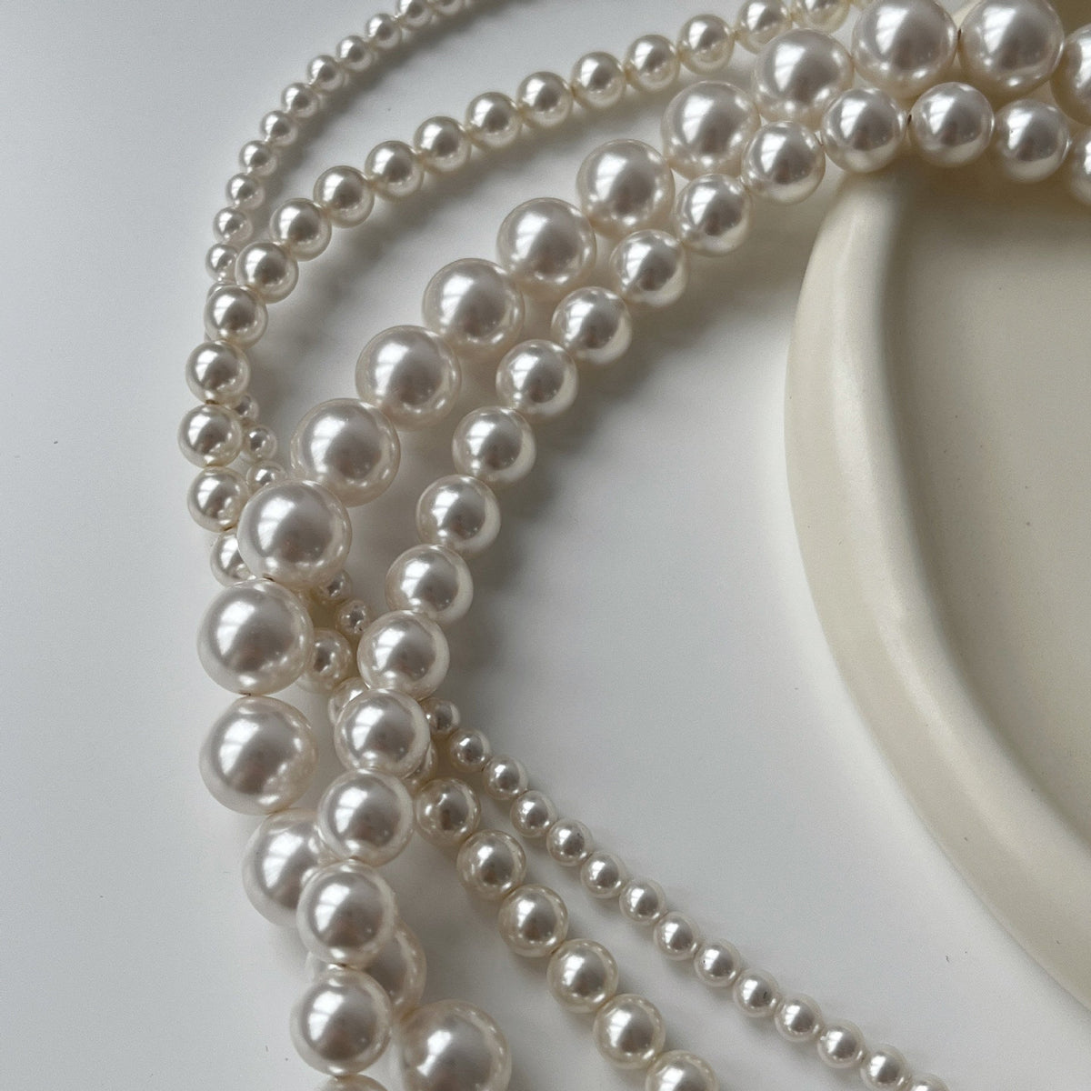 S925 pure silver artificial pearl necklace