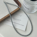S925 silver imitation pearl bead necklace