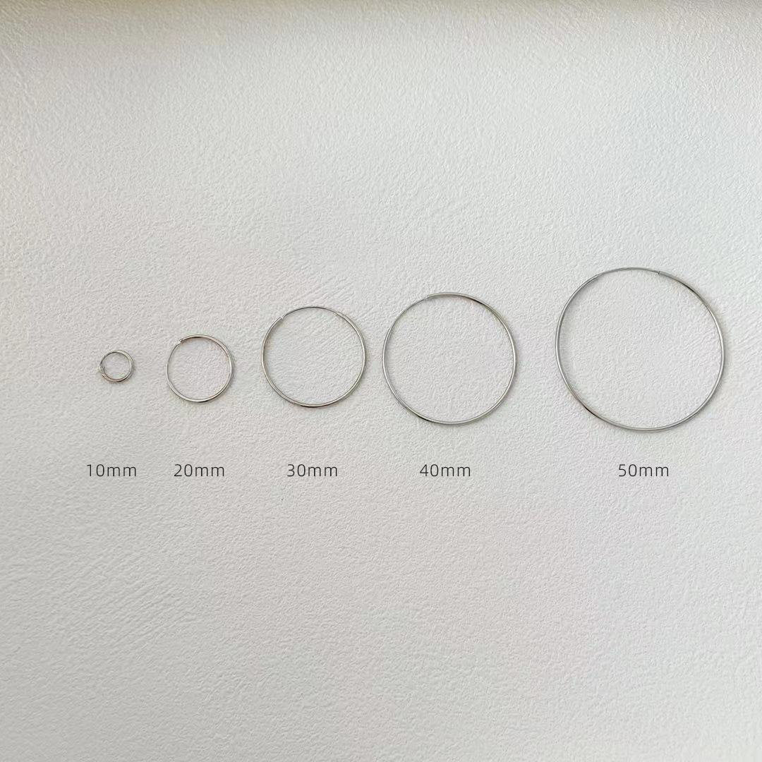Plain ring earrings