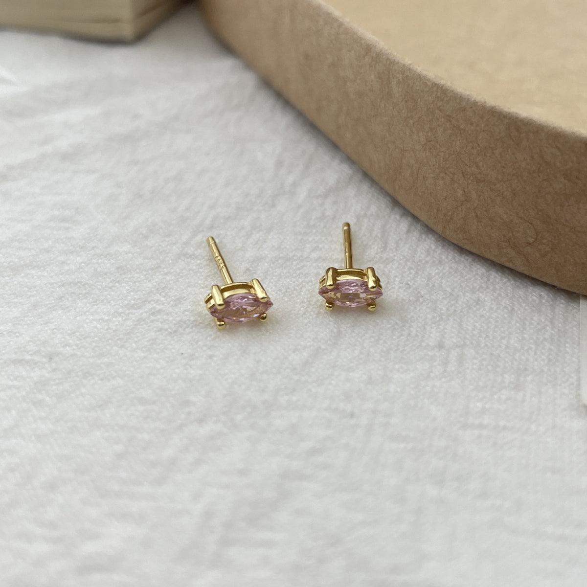 925 sterling silver colored zircon earrings - golden
