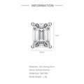 S925 sterling silver geometric square zircon earrings