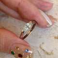 925 sterling silver sparkling zirconium ring