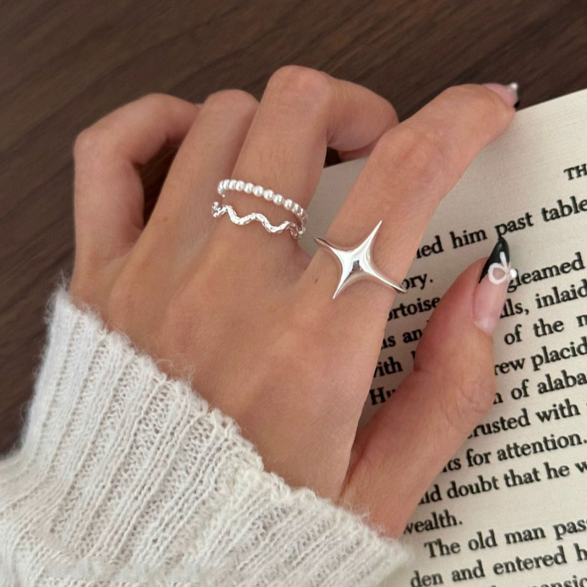 925 sterling silver open ring