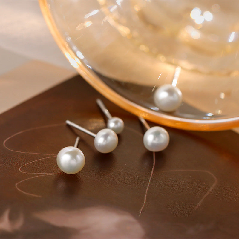 925 sterling silver freshwater pearl earrings