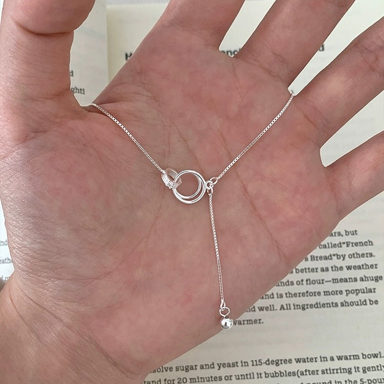 925 sterling silver necklace - silvery