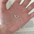 925 sterling silver necklace - silvery
