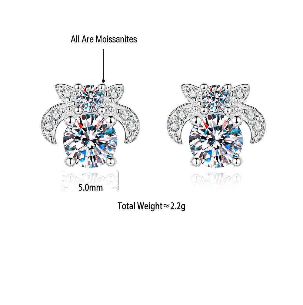 S925 Sterling Silver Moissanite Earrings