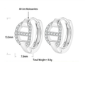 S925 Sterling Silver Openwork "Pig Nose" Moissanite Earrings