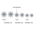 S925 Sterling Silver Sunflower Moissanite Stud Earrings