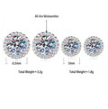 S925 Sterling Silver Bezel-Set Moissanite Stud Earrings