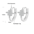 S925 Sterling Silver Eight-Pointed Star Earrings