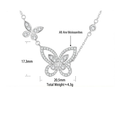 S925 Sterling Silver Phantom Butterfly Moissanite Pendant Necklace