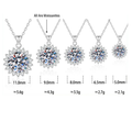 S925 Sterling Silver Sunflower Moissanite Necklace