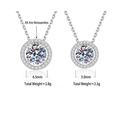 S925 Sterling Silver Bezel-Set Moissanite Necklace