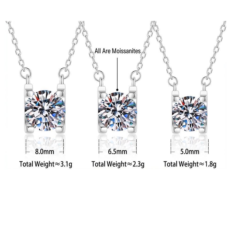 S925 Sterling Silver Moissanite "Bull Head" Pendant Necklace