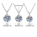S925 Sterling Silver Round Moissanite Necklace