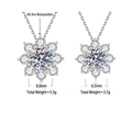 S925 Sterling Silver Sunflower Moissanite Necklace