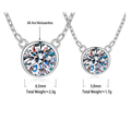 S925 Sterling Silver Bezel-Set Bubble Moissanite Necklace