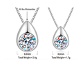 S925 Sterling Silver Oval Moissanite Pendant Necklace