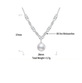S925 Sterling Silver Pearl and Moissanite Necklace