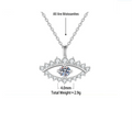 S925 Sterling Silver Evil Eye Moissanite Pendant Necklace