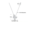 S925 Silver Butterfly Moissanite Necklace