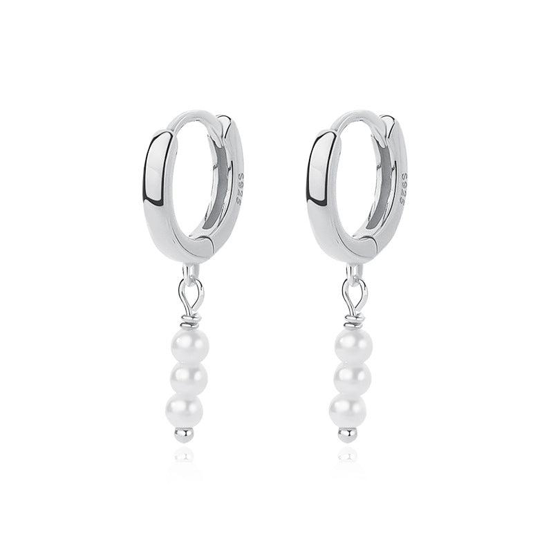 925 Sterling Silver Pearl Drop Earrings