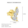 S925 Sterling Silver Zircon Stud Earrings