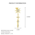 S925 sterling silver stud earrings with cubic zirconia