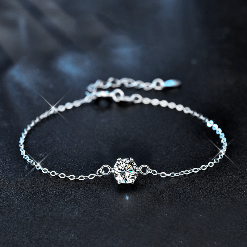 925 Sterling Silver Moissanite Bracelet