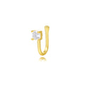 925 Sterling Silver Zircon U-Shaped Ear Cuff (Non-Pierced)