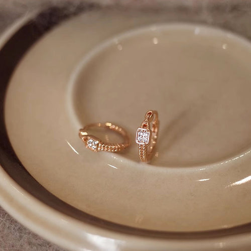925 sterling silver ear buckle - champagne golden