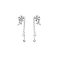 925 Sterling Silver and Zircon Drop Earrings