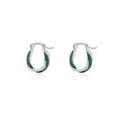 925 Sterling Silver Irregular Enamel-Drip Earrings