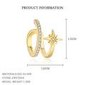 S925 sterling silver stud earrings with cubic zirconia