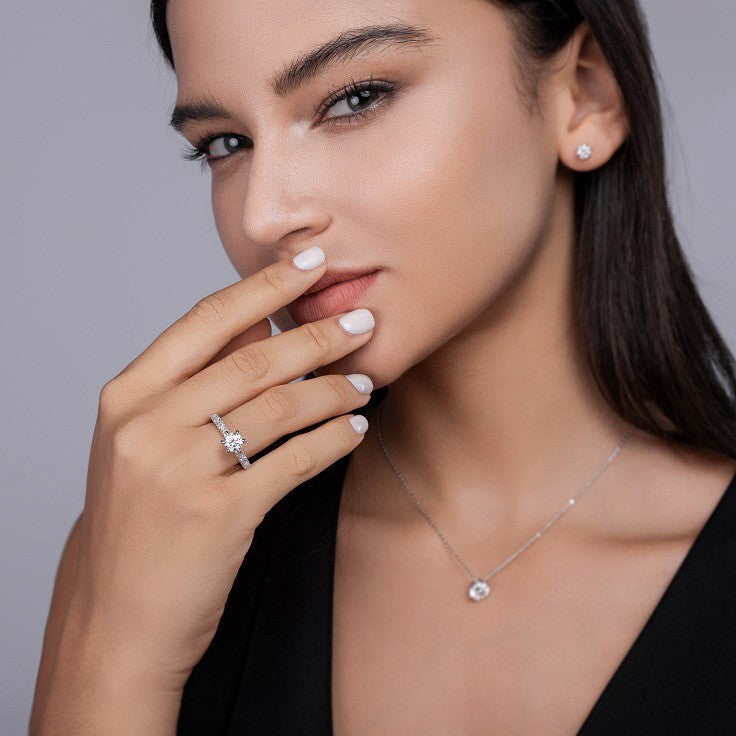 1, 2, or 3-Carat Moissanite Ring – wholesale moissanite rings