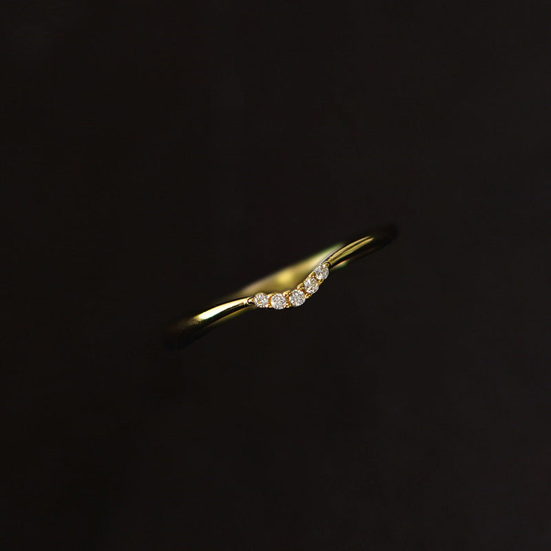 925 sterling silver ring - golden