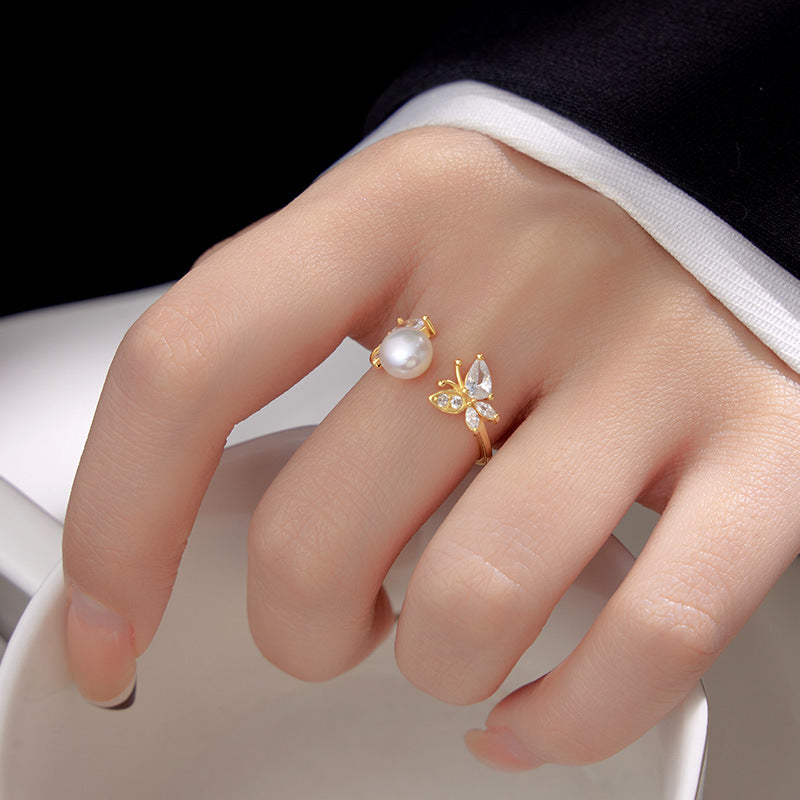 925 sterling silver freshwater pearl ring
