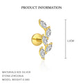 S925 Sterling Silver Stud Earrings with Sparkling Zirconia