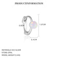 S925 Sterling Silver Opal and Zircon Earrings