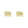 S925 Sterling Silver Small Stud Earrings with Colorful Cubic Zirconia