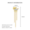 S925 Sterling Silver Zircon Stud Earrings
